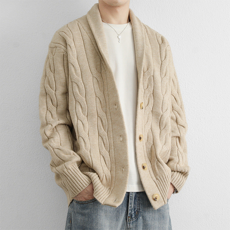 New Casual Versatile Retro Trendy Long-sleeve Cardigan Sweater