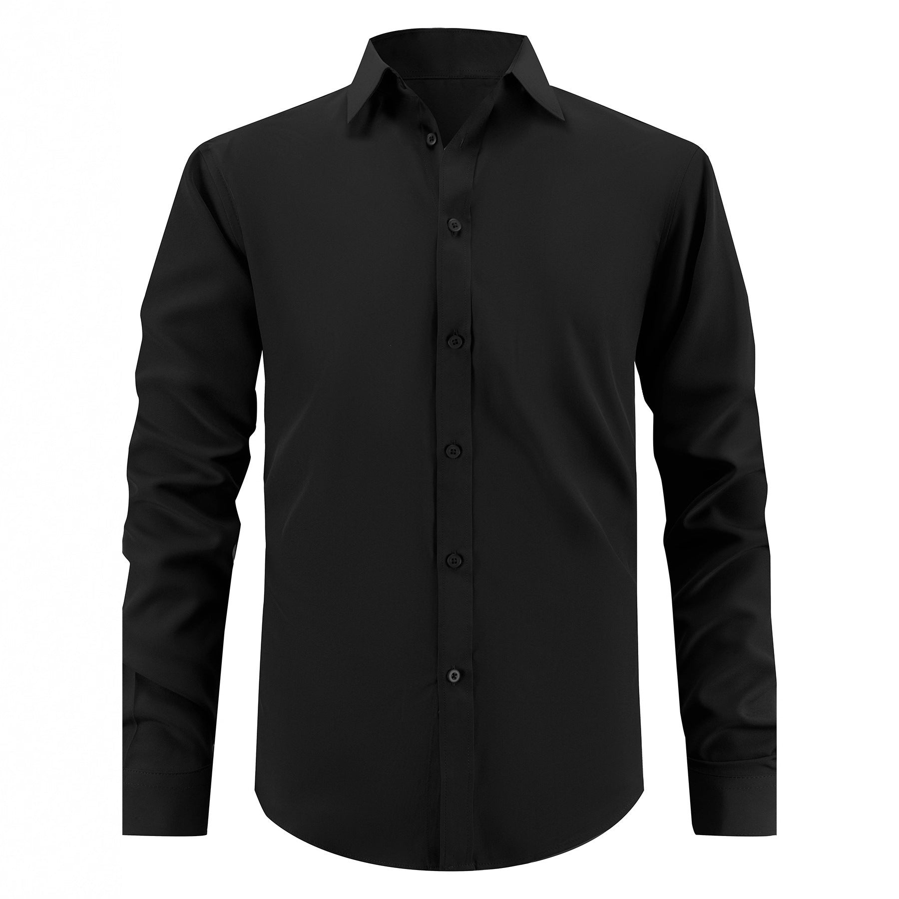 Men's Simple Korean Slim Fit Solid Color Shirt