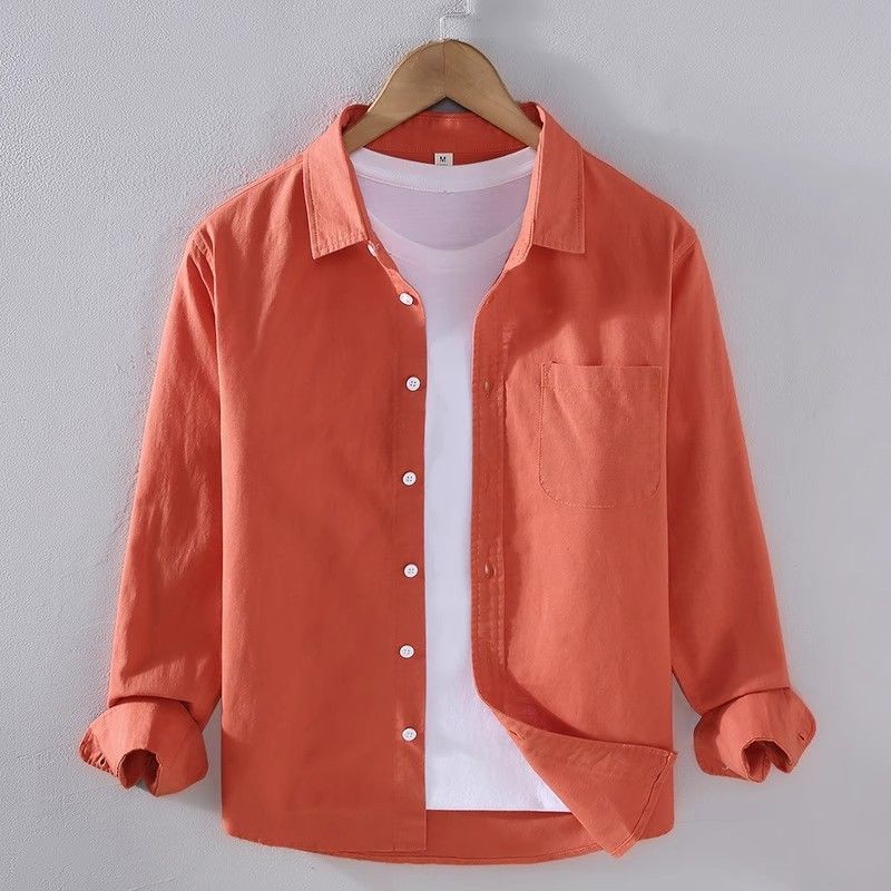Men's Simple Casual Fashion Long Sleeve Shirt