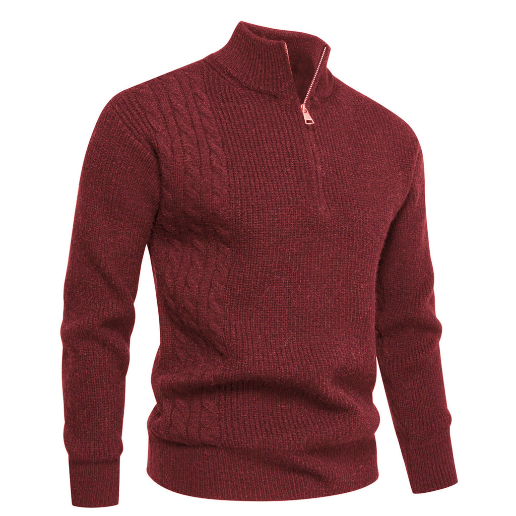 Autumn And Winter Men's Half-zip Pullover Sweater