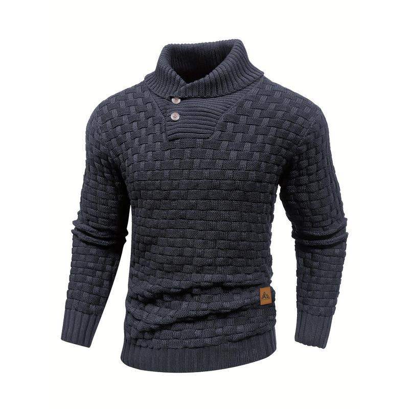 Men's Casual Plaid High-elasticity Sweater