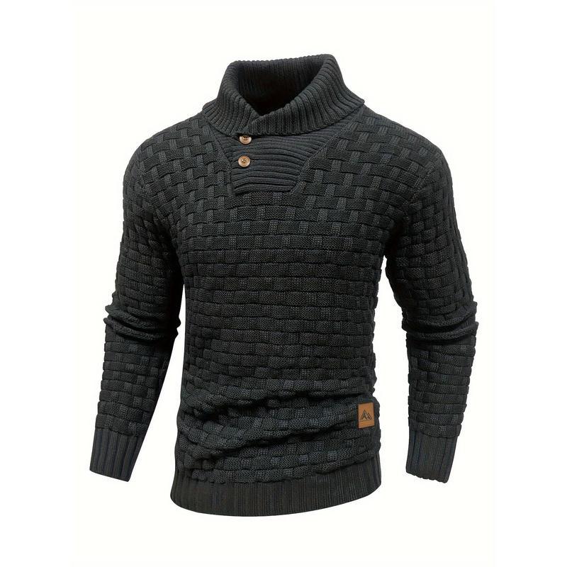 Men's Casual Plaid High-elasticity Sweater