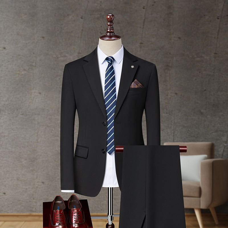Spring And Autumn Solid Color Business Casual Men's Non-ironing Suit