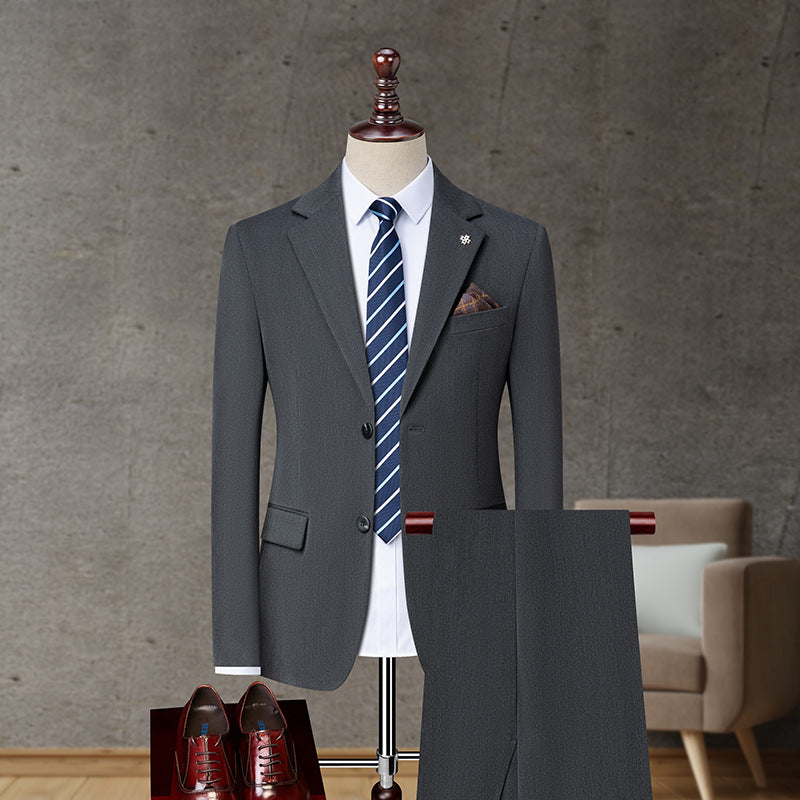 Spring And Autumn Solid Color Business Casual Men's Non-ironing Suit