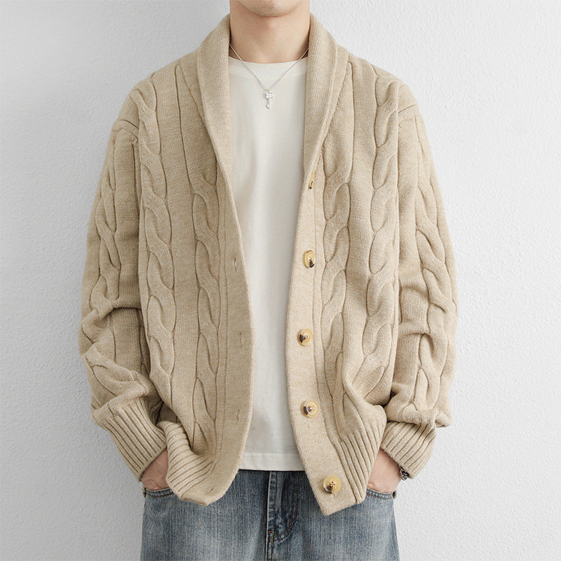New Casual Versatile Retro Trendy Long-sleeve Cardigan Sweater