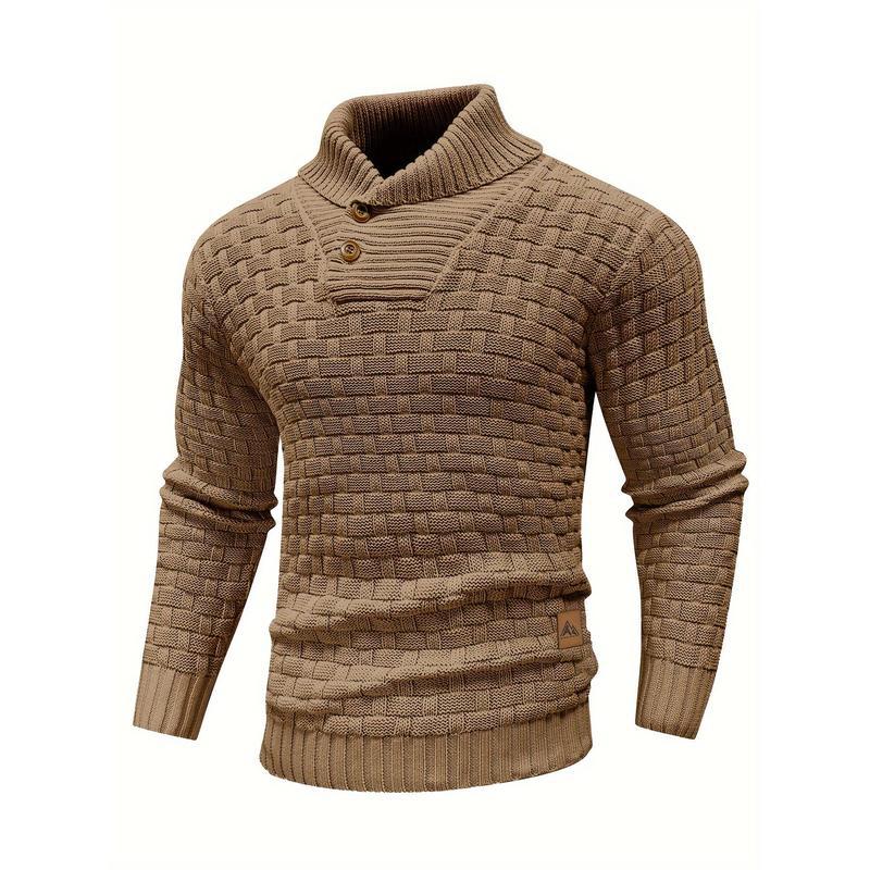 Men's Casual Plaid High-elasticity Sweater