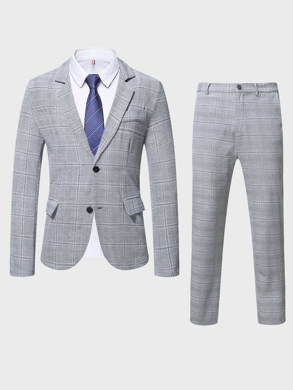 Men's Classic Check Blazer And Pants Set