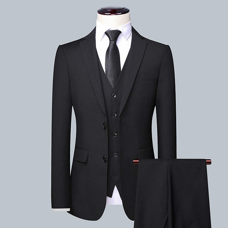 Men's South Korean-style Slim-fit Business Two-button Suit Set