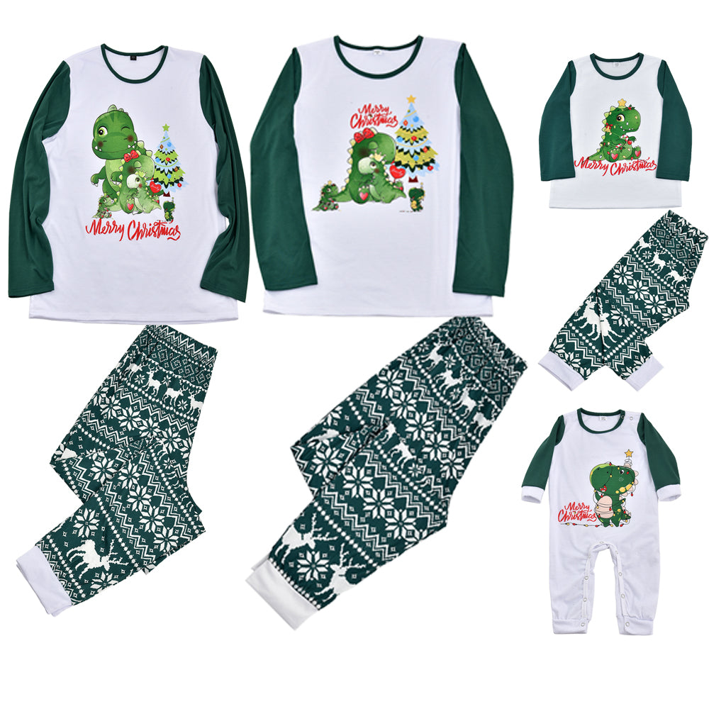 Family European And American Christmas Parent-child Printed Pajamas Set