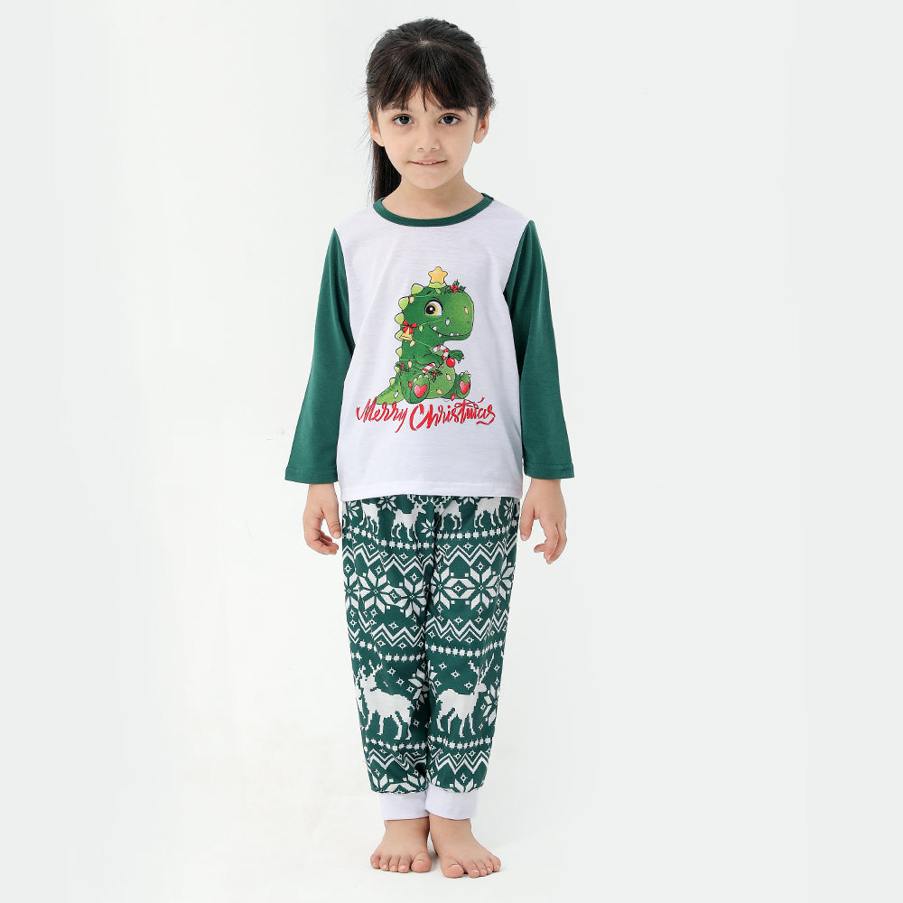 Family European And American Christmas Parent-child Printed Pajamas Set
