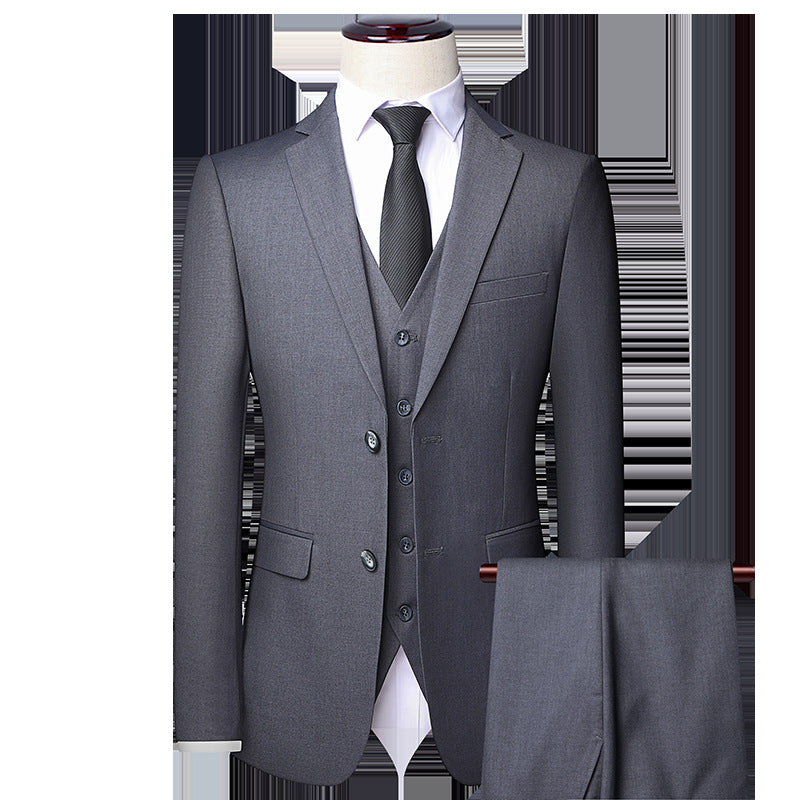 Men's South Korean-style Slim-fit Business Two-button Suit Set