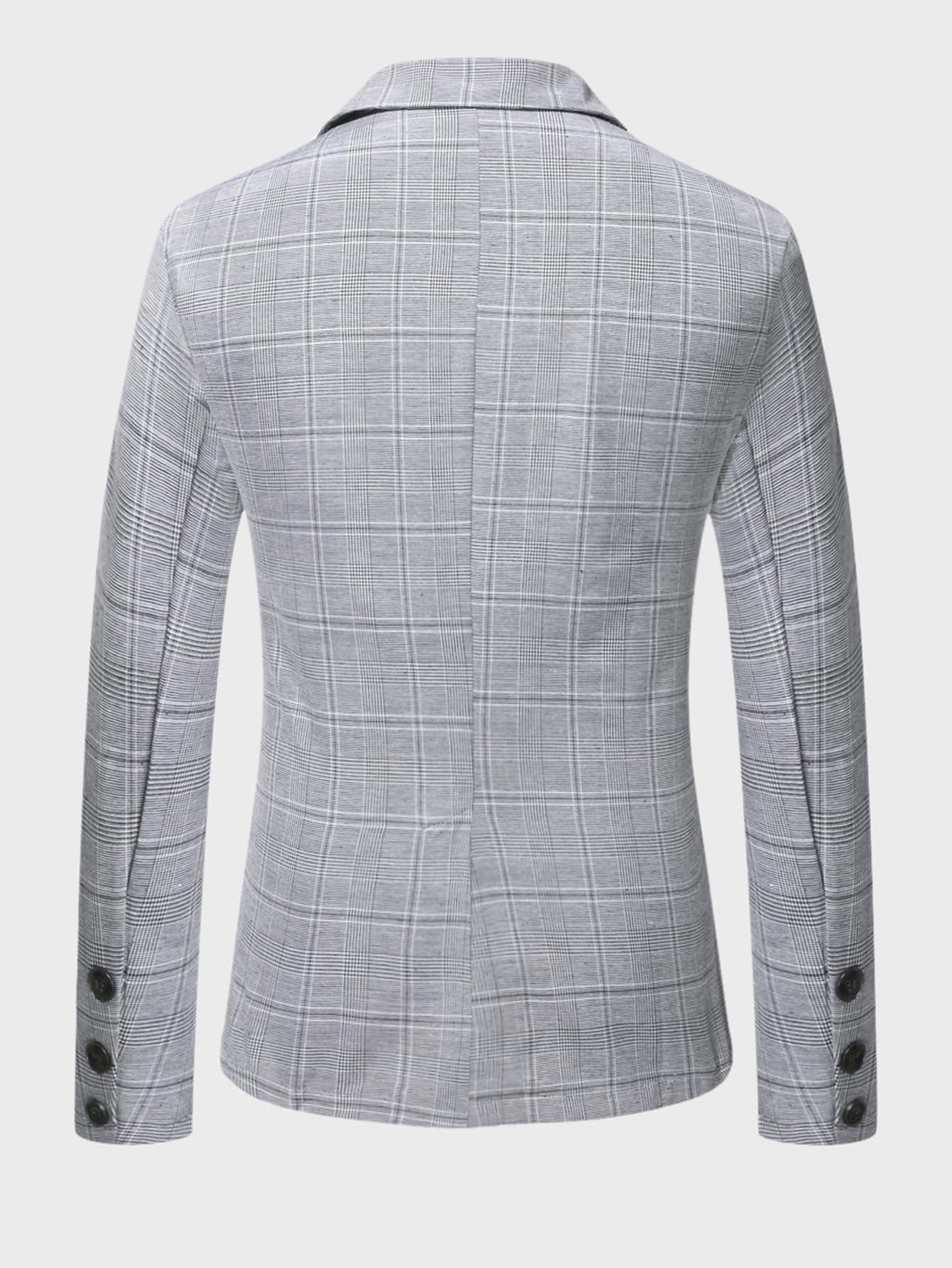 Men's Classic Check Blazer And Pants Set