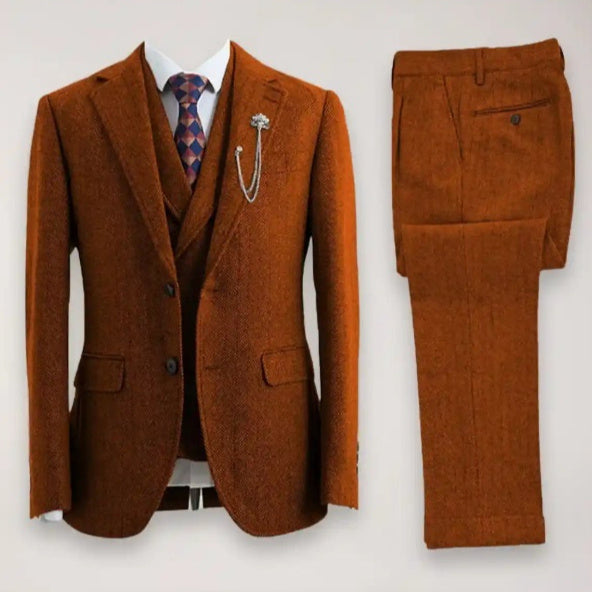 New Men's Suit Casual Three-piece Suit