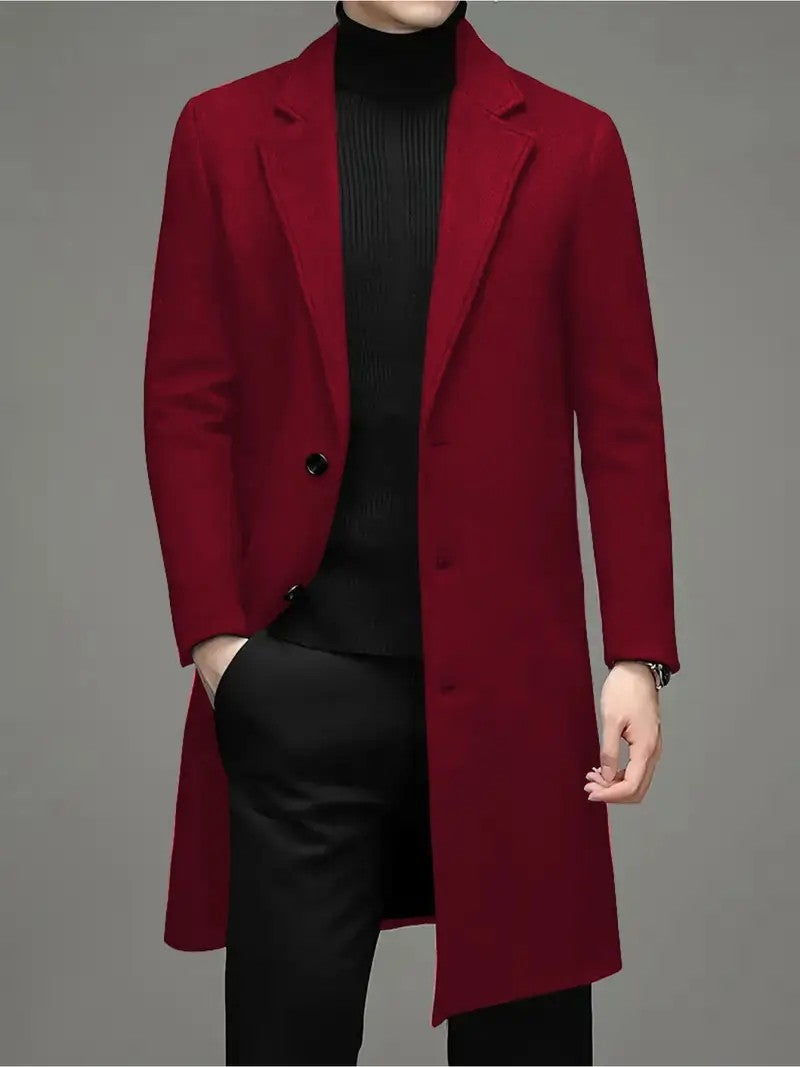 Men's Fashion Casual Slim-fit Woolen Coat