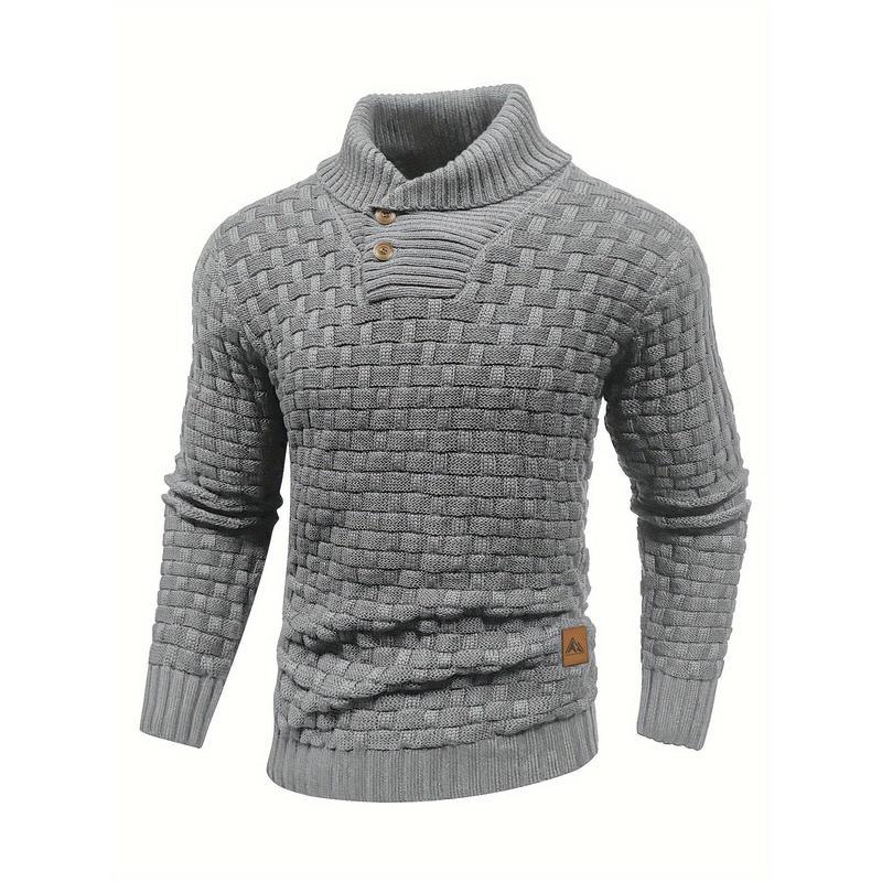 Men's Casual Plaid High-elasticity Sweater