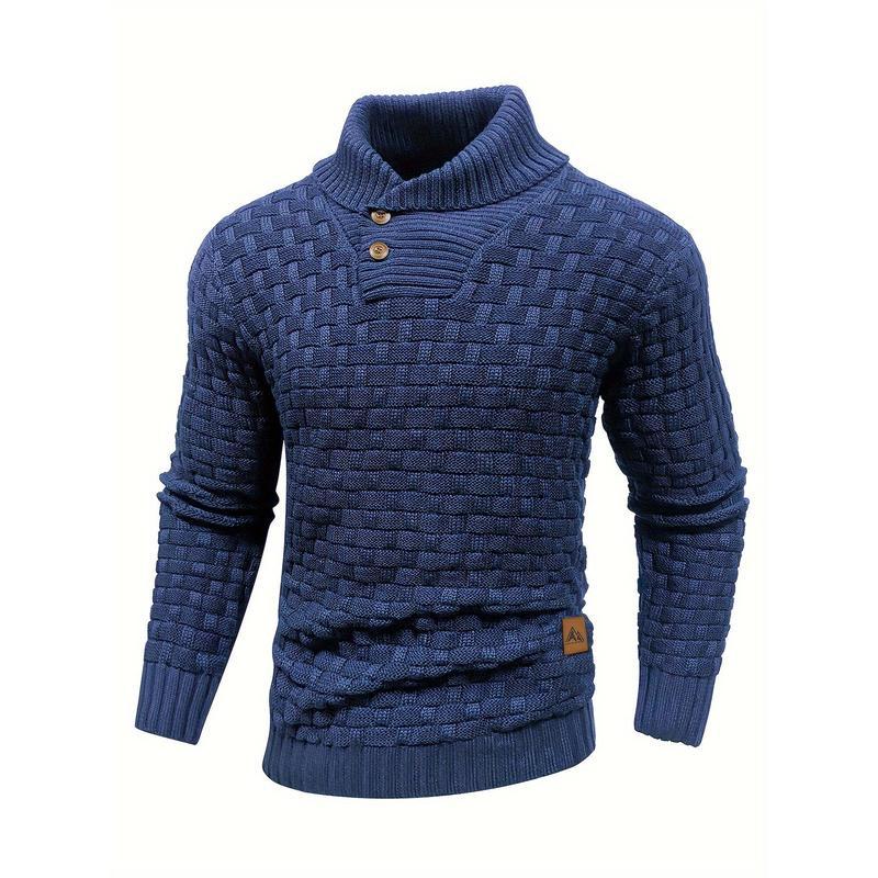 Men's Casual Plaid High-elasticity Sweater