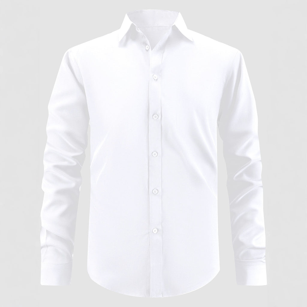 Men's Simple Korean Slim Fit Solid Color Shirt