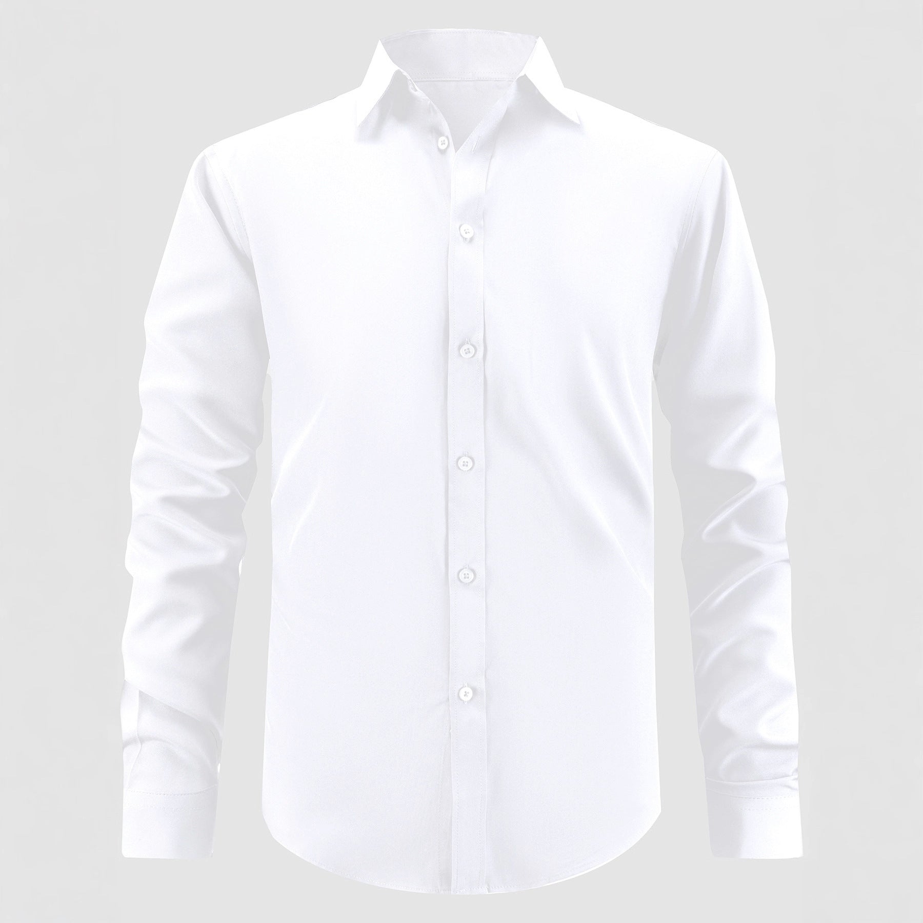 Men's Simple Korean Slim Fit Solid Color Shirt